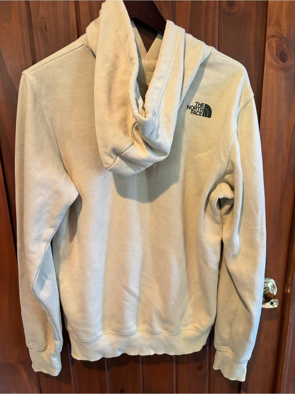 The North Face Men's Pullover Hoodie in Yellow with Forest Green Logo